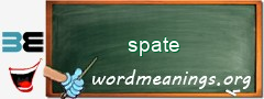 WordMeaning blackboard for spate